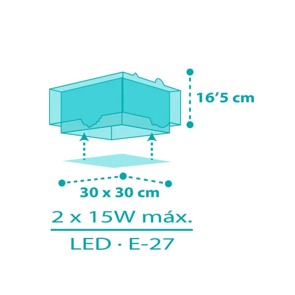 PLAFONNIER ENFANTIL ANIMAUX DE LA JUNGLE
