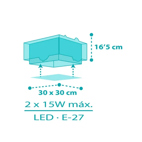 PLAFONNIER ENFANTIL ANIMAUX DE LA JUNGLE