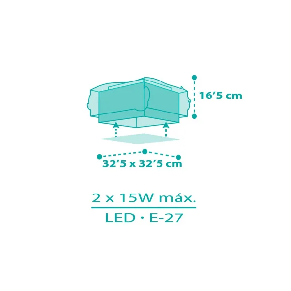 PLAFONNIER POUR ENFANTS 2 LUMIÈRES SIRÈNES
