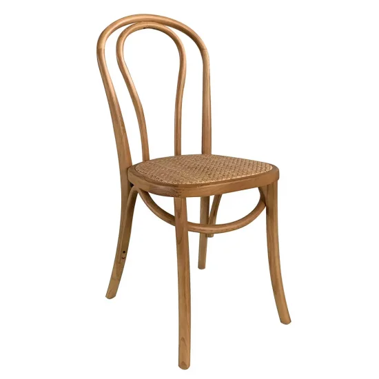 CHAISE EN BOIS DE BOULEAU AVEC ASSISE EN ROTIN NATUREL AKIRA