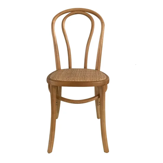 CHAISE EN BOIS DE BOULEAU AVEC ASSISE EN ROTIN NATUREL AKIRA 2