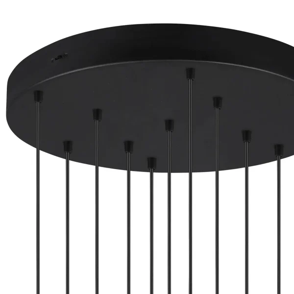 SUSPENSION LED 11 LUMIÈRES 33W RÉGLABLE BASE CIRCULAIRE FABIOLA