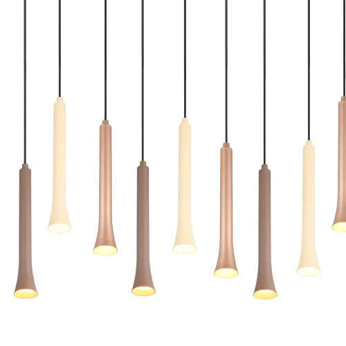 SUSPENSION LED 11 LUMIÈRES 33W RÉGLABLE BASE RECTANGULAIRE FABIOLA