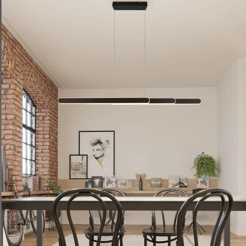 SUSPENSION LUMINEUSE LED 48W 2700-6500K NOIR HELENA