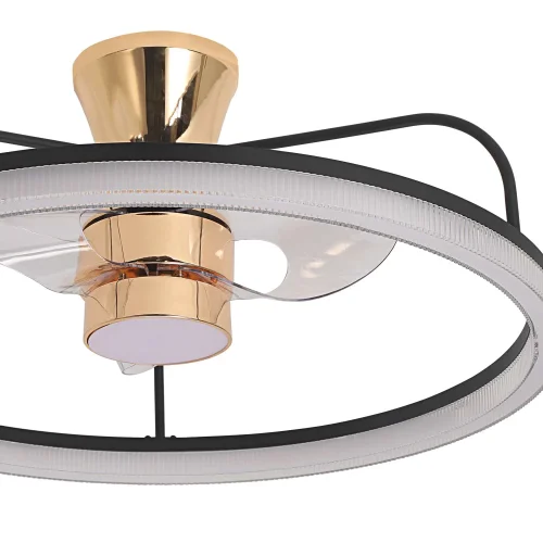 VENTILATEUR DE PLAFOND STYLE PLAFONNIER LED 48W 3000-6000K NOIR/DORÉ BENEDICT VENTILATEUR DE PLAFOND STYLE PLAFONNIER LED 48W 3000-6000K NOIR/DORÉ BENEDICT