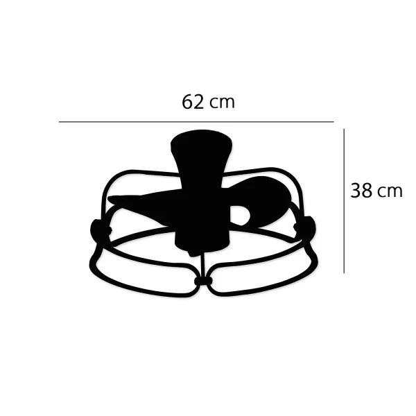 VENTILATEUR DE PLAFOND STYLE PLAFONNIER LED 48W 3000-6000K DORÉ BENEDICT VENTILATEUR DE PLAFOND STYLE PLAFONNIER LED 48W 3000-6000K DORÉ BENEDICT