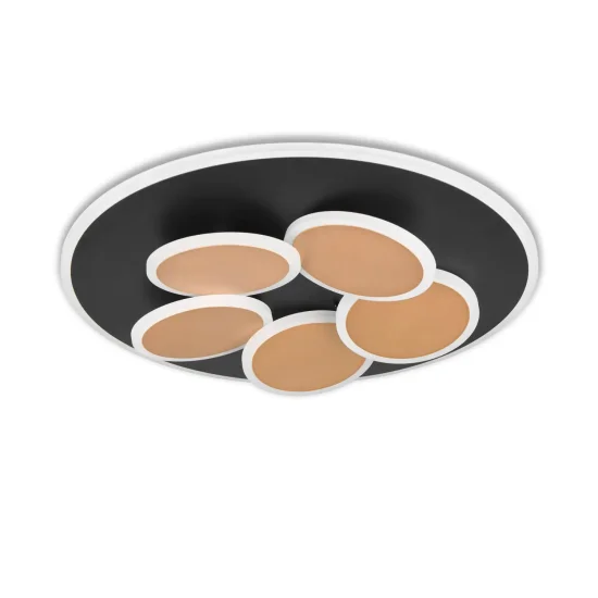 PLAFONNIER LED 35W 2700-6500K NOIR/OR MILAN 2