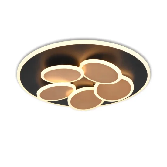 PLAFONNIER LED 35W 2700-6500K NOIR/OR MILAN