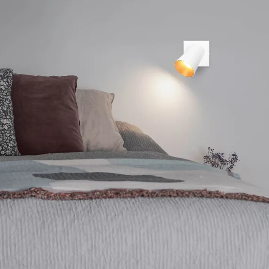 SPOT DE PLAFOND/MUR EN MÉTAL BLANC GU10 SILVANO 2