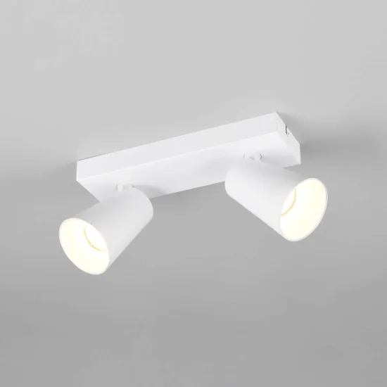 SPOT DE PLAFOND/MUR 2 LUMIÈRES MÉTAL BLANC GU10 SILVANO 2