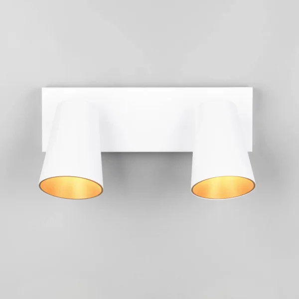 SPOT DE PLAFOND/MUR 2 LUMIÈRES MÉTAL BLANC GU10 SILVANO SPOT DE PLAFOND/MUR 2 LUMIÈRES MÉTAL BLANC GU10 SILVANO