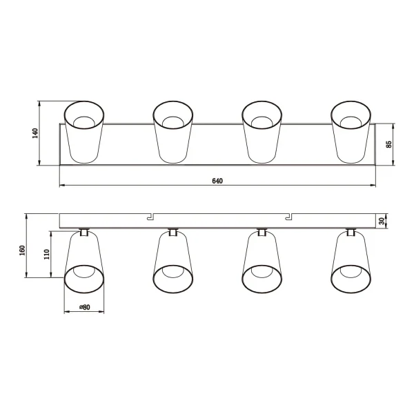 SPOT PLAFOND/MURAL 4 LUMIÈRES MÉTAL BLANC GU10 SILVANO SPOT PLAFOND/MURAL 4 LUMIÈRES MÉTAL BLANC GU10 SILVANO
