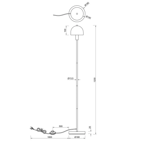 LAMPADAIRE EN MÉTAL GRIS ABSOLU E14 GASPAR