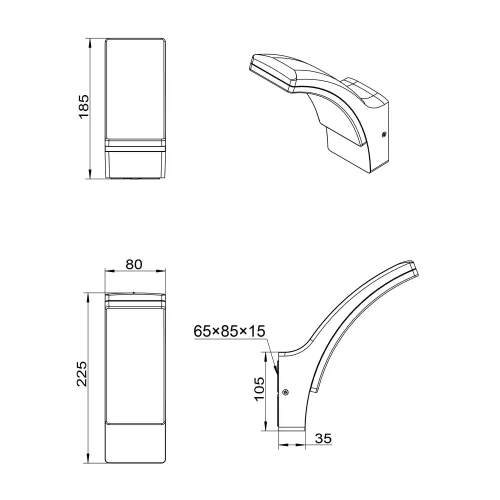 APPLIQUE EXTÉRIEUR 12,5W 4000K ANTHRACITE IP44 LIRIO APPLIQUE EXTÉRIEUR 12,5W 4000K ANTHRACITE IP44 LIRIO