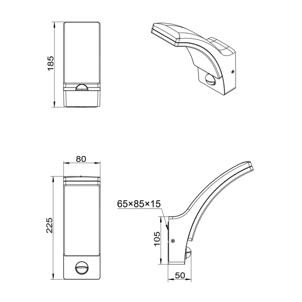 APPLIQUE EXTÉRIEUR 12,5W 4000K ANTHRACITE IP44 AVEC CAPTEUR LIRIO APPLIQUE EXTÉRIEUR 12,5W 4000K ANTHRACITE IP44 AVEC CAPTEUR LIRIO