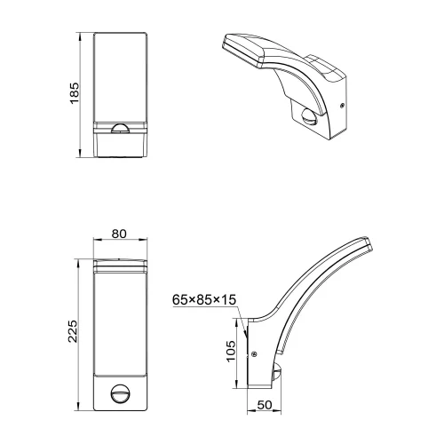 APPLIQUE EXTÉRIEUR 12,5W 4000K ANTHRACITE IP44 AVEC CAPTEUR LIRIO APPLIQUE EXTÉRIEUR 12,5W 4000K ANTHRACITE IP44 AVEC CAPTEUR LIRIO