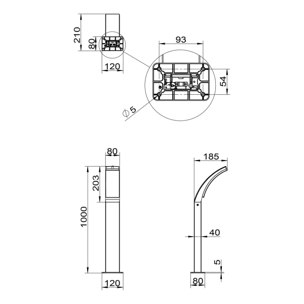 BALISE EXTÉRIEURE 12,5W 4000K ANTHRACITE IP44 60 CM LIRIO BALISE EXTÉRIEURE 12,5W 4000K ANTHRACITE IP44 60 CM LIRIO