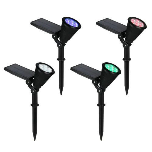 PROJECTEUR EXTÉRIEUR SOLAIRE 1W CAPTEUR D’OBSCURITÉ IP44 RGB FLAX