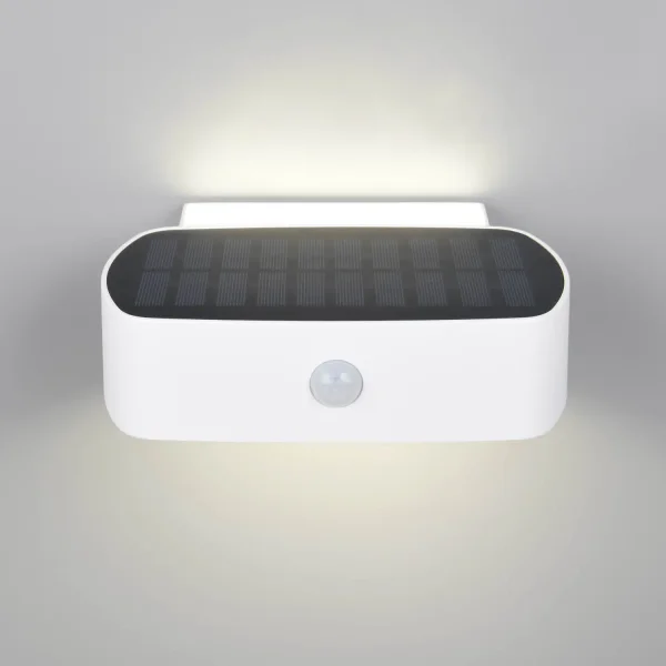 APPLIQUE EXTÉRIEUR SOLAIRE HYBRIDE 6W 4000K CAPTEUR IP44 BLANC BEGA