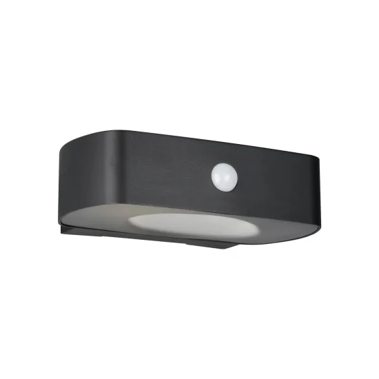 APPLIQUE EXTÉRIEUR SOLAIRE HYBRIDE 6W 4000K AVEC CAPTEUR IP44 NOIR BEGA