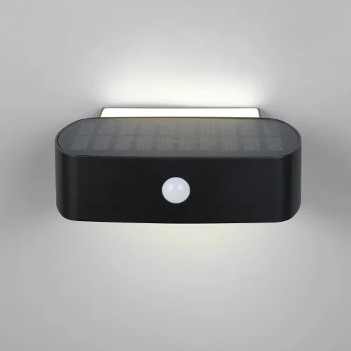 APPLIQUE EXTÉRIEUR SOLAIRE HYBRIDE 6W 4000K AVEC CAPTEUR IP44 NOIR BEGA