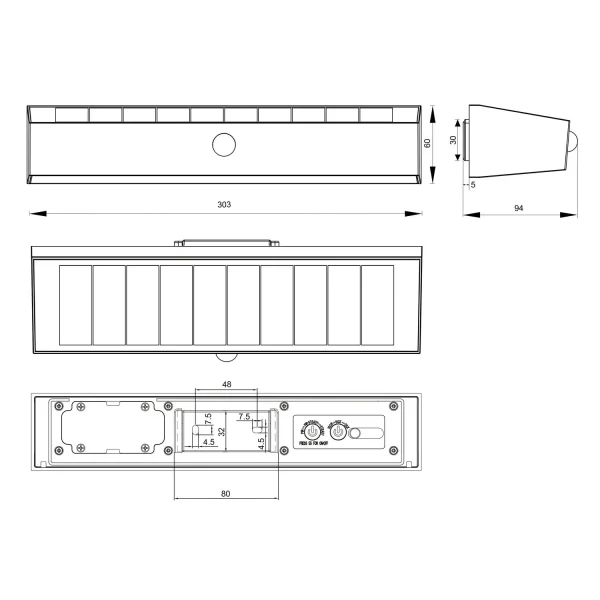 APPLIQUE EXTÉRIEUR SOLAIRE HYBRIDE 6W 4000K CAPTEUR IP44 NOIR SUNDEW APPLIQUE EXTÉRIEUR SOLAIRE HYBRIDE 6W 4000K CAPTEUR IP44 NOIR SUNDEW