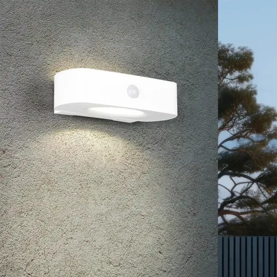 APPLIQUE EXTÉRIEUR SOLAIRE HYBRIDE 6W 4000K CAPTEUR IP44 BLANC BEGA