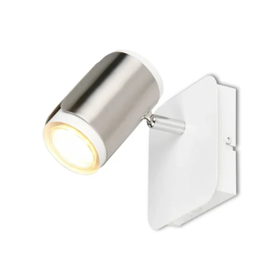 APPLIQUE/PLAFONNIER GU10 MÉTAL NICKEL MAT GIADA