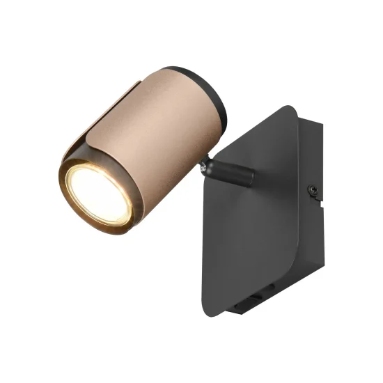 SPOT MURAL/PLAFONNIER GU10 MÉTAL COFFEE GIADA