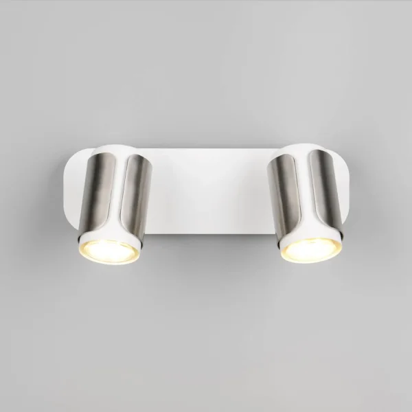 SPOT DE MUR ET DE PLAFOND 2 LAMPES GU10 MÉTAL NICKEL MAT GIADA SPOT DE MUR ET DE PLAFOND 2 LAMPES GU10 MÉTAL NICKEL MAT GIADA