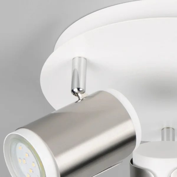 SPOT MURAL/PLAFONNIER 3 LUMIÈRES GU10 MÉTAL NICKEL MAT GIADA SPOT MURAL/PLAFONNIER 3 LUMIÈRES GU10 MÉTAL NICKEL MAT GIADA