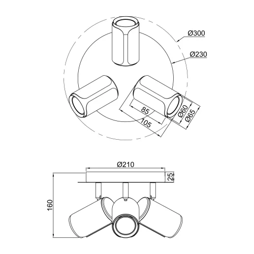 SPOT MURAL/PLAFONNIER 3 LUMIÈRES GU10 MÉTAL NICKEL MAT GIADA SPOT MURAL/PLAFONNIER 3 LUMIÈRES GU10 MÉTAL NICKEL MAT GIADA
