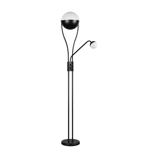 LAMPADAIRE LED 18W+3,8W 3000K MÉTAL NOIR CASCADE