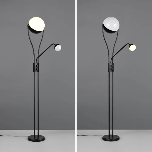 LAMPADAIRE LED 18W+3,8W 3000K MÉTAL NOIR CASCADE LAMPADAIRE LED 18W+3,8W 3000K MÉTAL NOIR CASCADE