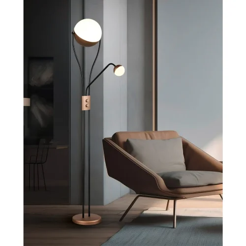 LAMPADAIRE LED 18W+3,8W 3000K MÉTAL COFFEE CASCADE LAMPADAIRE LED 18W+3,8W 3000K MÉTAL COFFEE CASCADE