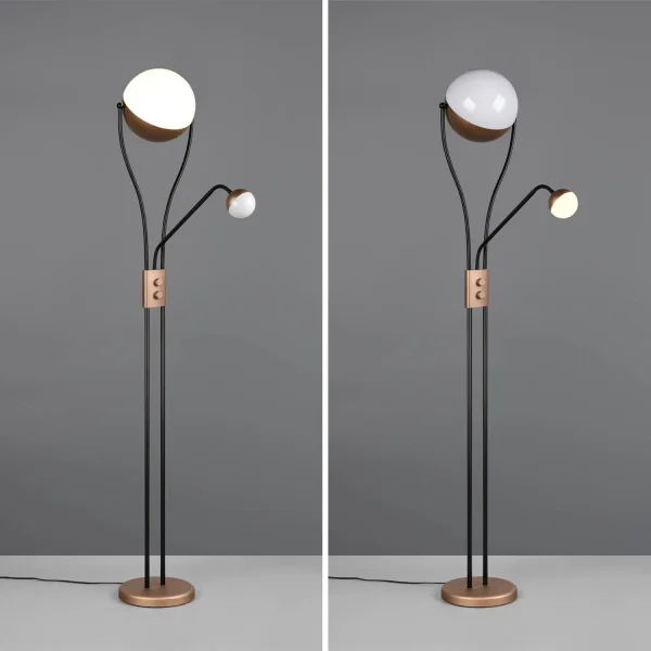 LAMPADAIRE LED 18W+3,8W 3000K MÉTAL COFFEE CASCADE LAMPADAIRE LED 18W+3,8W 3000K MÉTAL COFFEE CASCADE