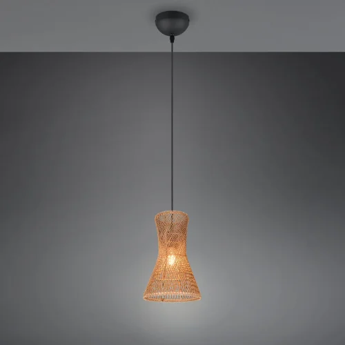 LAMPE SUSPENDUE E27 PAPIERGARN MARRON NAHELE LAMPE SUSPENDUE E27 PAPIERGARN MARRON NAHELE