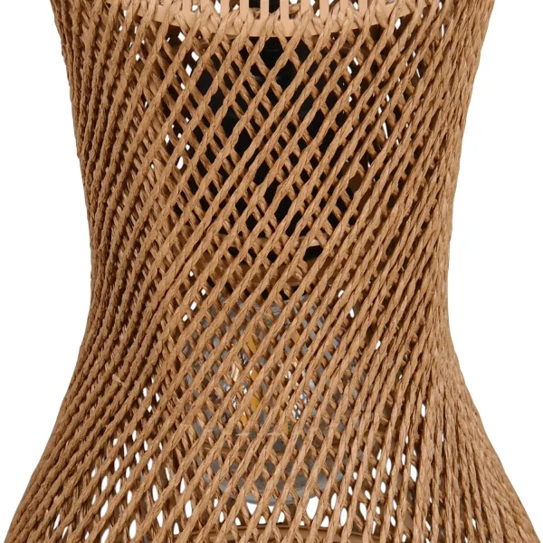 SUSPENSION 3 LUMIÈRES E27 PAPIERGARN MARRON NAHELE SUSPENSION 3 LUMIÈRES E27 PAPIERGARN MARRON NAHELE