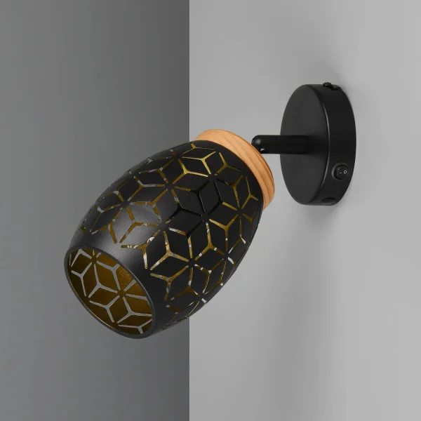 APPLIQUE MURAL 1 LUMIÈRE MÉTAL NOIR E14 BIRKITA APPLIQUE MURAL 1 LUMIÈRE MÉTAL NOIR E14 BIRKITA
