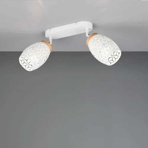 SPOT 2 LUMIÈRES PLAFOND/MUR MÉTAL BLANC E14 BIRKITA SPOT 2 LUMIÈRES PLAFOND/MUR MÉTAL BLANC E14 BIRKITA
