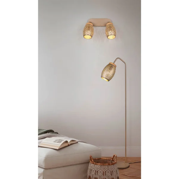 SPOT 2 LUMIÈRES PLAFOND/MUR MÉTAL COFFEE E14 BIRKITA SPOT 2 LUMIÈRES PLAFOND/MUR MÉTAL COFFEE E14 BIRKITA