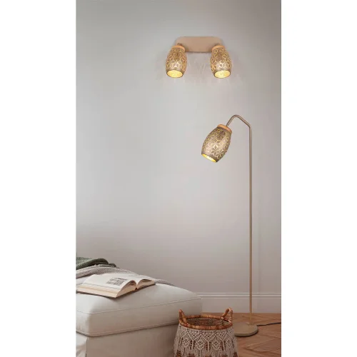 SPOT 2 LUMIÈRES PLAFOND/MUR MÉTAL COFFEE E14 BIRKITA SPOT 2 LUMIÈRES PLAFOND/MUR MÉTAL COFFEE E14 BIRKITA