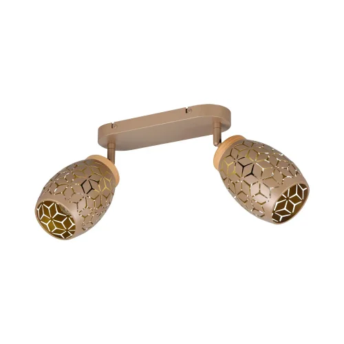 SPOT 2 LUMIÈRES PLAFOND/MUR MÉTAL COFFEE E14 BIRKITA SPOT 2 LUMIÈRES PLAFOND/MUR MÉTAL COFFEE E14 BIRKITA