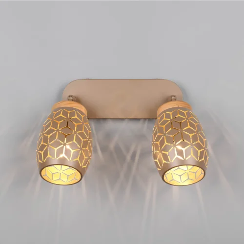 SPOT 2 LUMIÈRES PLAFOND/MUR MÉTAL COFFEE E14 BIRKITA SPOT 2 LUMIÈRES PLAFOND/MUR MÉTAL COFFEE E14 BIRKITA