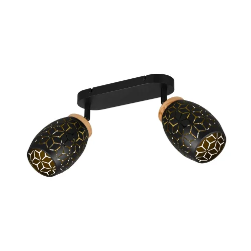 SPOT 2 LUMIÈRES PLAFOND/MUR MÉTAL NOIR E14 BIRKITA SPOT 2 LUMIÈRES PLAFOND/MUR MÉTAL NOIR E14 BIRKITA