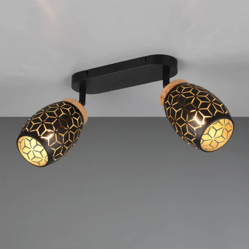 SPOT 2 LUMIÈRES PLAFOND/MUR MÉTAL NOIR E14 BIRKITA SPOT 2 LUMIÈRES PLAFOND/MUR MÉTAL NOIR E14 BIRKITA