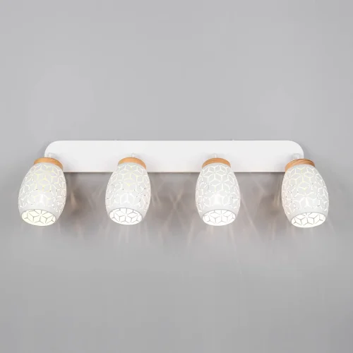 SPOT 4 LUMIÈRES PLAFOND MÉTAL BLANC E14 BIRKITA SPOT 4 LUMIÈRES PLAFOND MÉTAL BLANC E14 BIRKITA