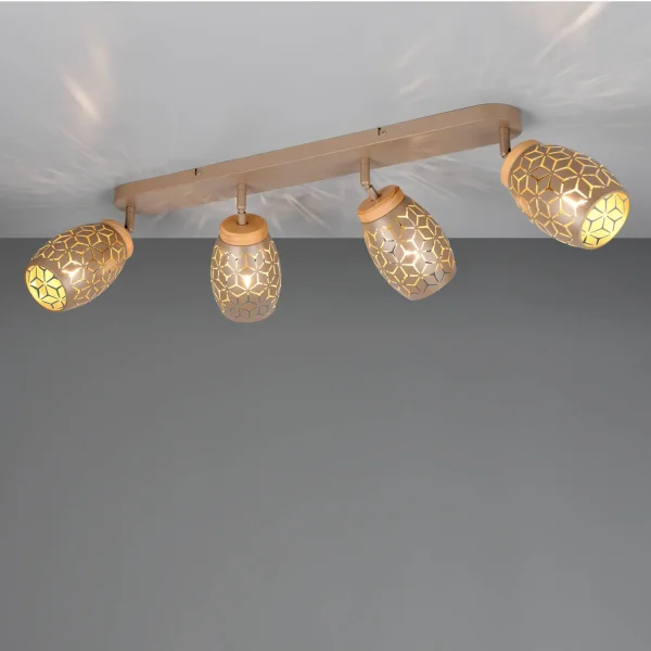 SPOT 4 LUMIÈRES DE PLAFOND MÉTAL COFFEE E14 BIRKITA SPOT 4 LUMIÈRES DE PLAFOND MÉTAL COFFEE E14 BIRKITA