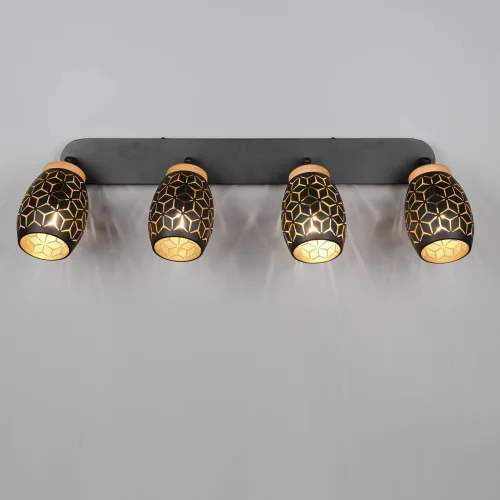 SPOT 4 LUMINAIRES DE PLAFON METAL NOIR E14 BIRKITA SPOT 4 LUMINAIRES DE PLAFON METAL NOIR E14 BIRKITA