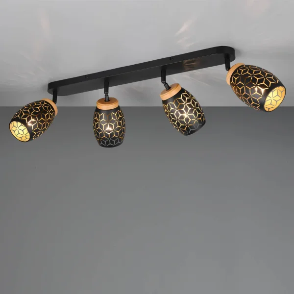 SPOT 4 LUMINAIRES DE PLAFON METAL NOIR E14 BIRKITA SPOT 4 LUMINAIRES DE PLAFON METAL NOIR E14 BIRKITA